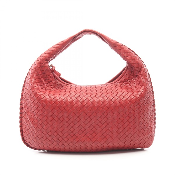 BOTTEGA VENETA Veneta bag Intrecciato Shoulder Bag leather Red Used Women BV