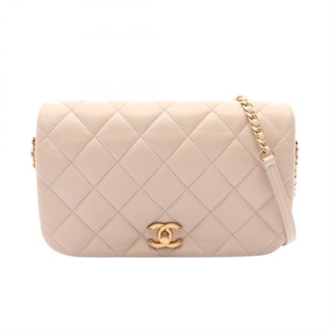 CHANEL Matelasse Classic Full Flap Chain Shoulder Crossbody Bag AS2006 leather