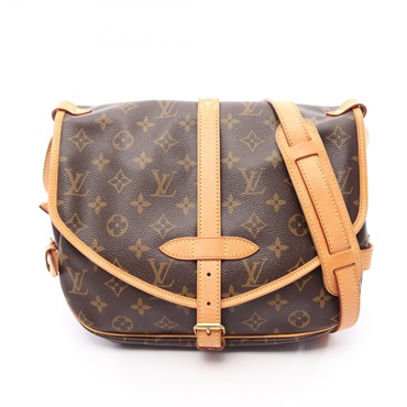 LOUIS VUITTON Saumur 30 Shoulder Bag M42256 Monogram canvas leather Brown LV