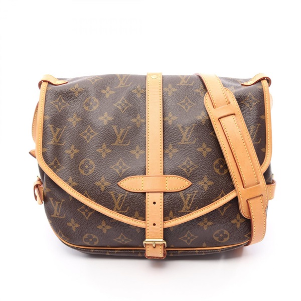 LOUIS VUITTON Saumur 30 Shoulder Bag M42256 Monogram canvas leather Brown LV