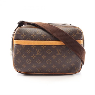 LOUIS VUITTON Reporter PM Shoulder crossbody Bag M45254 Monogram leather Brown