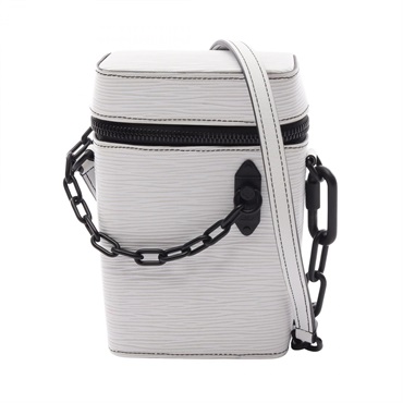 LOUIS VUITTON Phone box Blanc Shoulder Bag M68791 Epi leather White Used