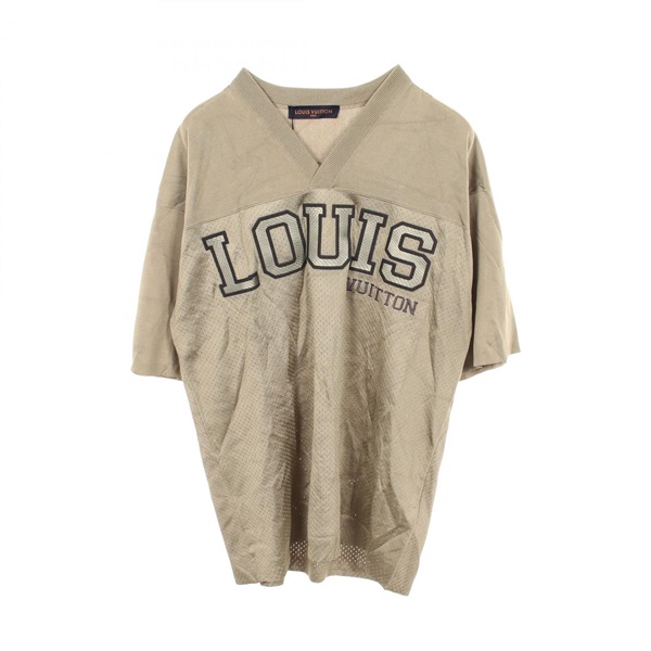 LOUIS VUITTON logo mesh T-shirt RM182 HOW HFN85W Rayon Khaki #XXL