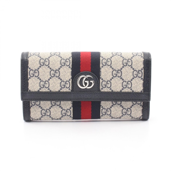 GUCCI Ophidia GG Supreme Continental Wallet Bifold purse 523153 Canvas Multi