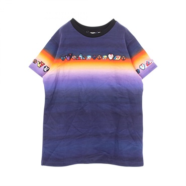 LOUIS VUITTON Tie-dye sweatshirt short-sleeve T-shirt #XL RW191B NXX FGTS42 navy