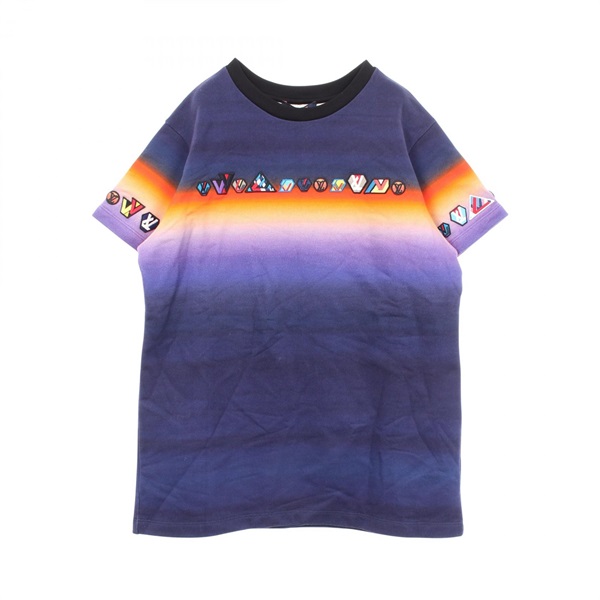 LOUIS VUITTON Tie-dye sweatshirt short-sleeve T-shirt #XL RW191B NXX FGTS42 navy