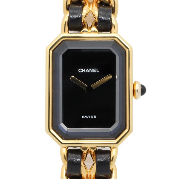 CHANEL Premiere XL Wrist Watch H0001 Quartz Gold Plated leather Used Women CC