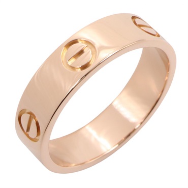 CARTIER Love Ring 18KPG Pink Rose Gold Used women US size 7.25 #56