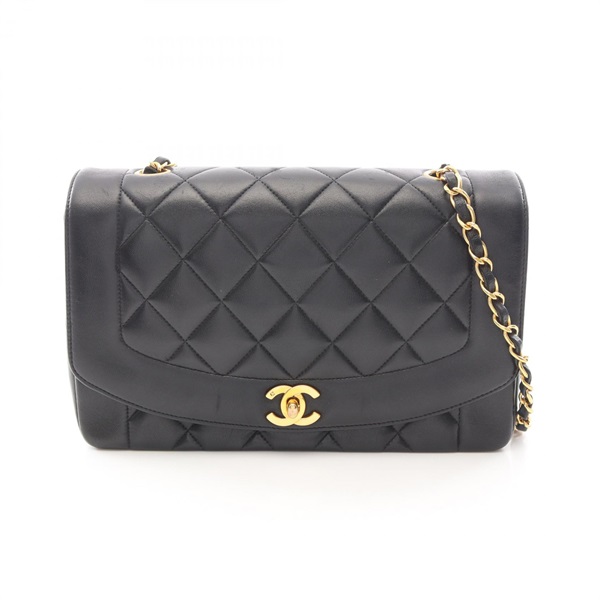 CHANEL Matelasse Diana Flap chain crossbody Shoulder Bag A01165 Lambskin BK GHW