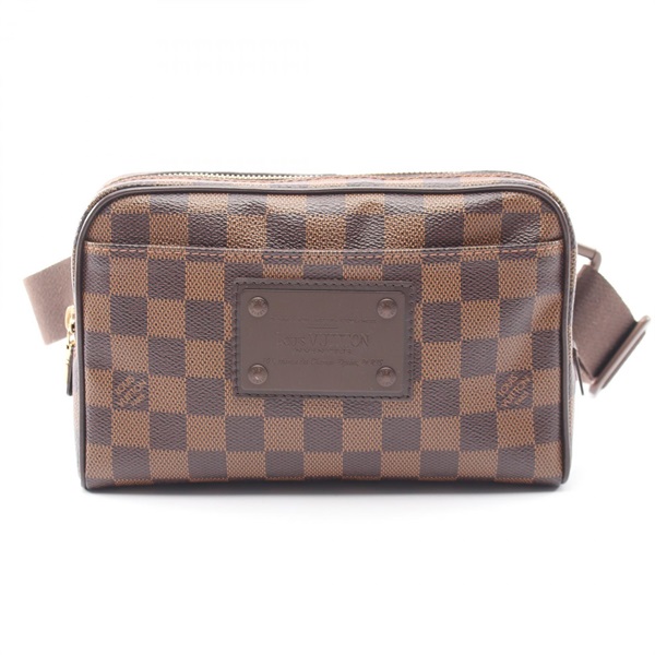 LOUIS VUITTON Brooklyn Waist bum belt bag N41101 Damier leather Ebene used LV