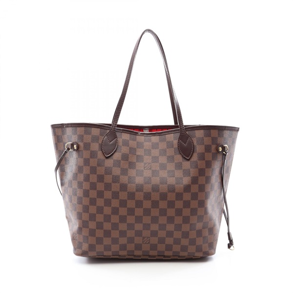 LOUIS VUITTON Neverfull MM Tote Shoulder Bag N51105 Damier Ebene canvas Used LV
