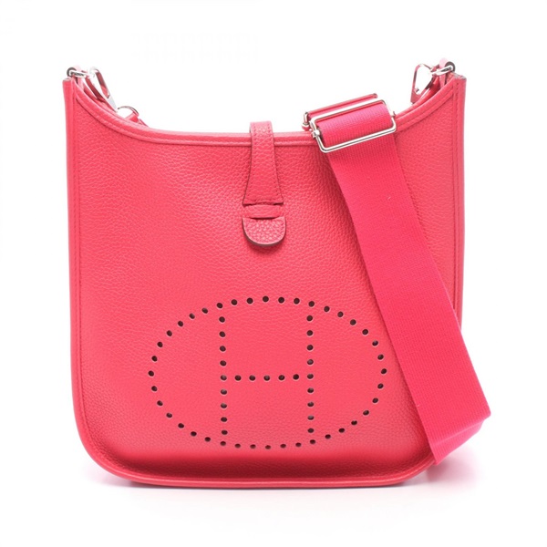 HERMES Evelyne III 3 PM Shoulder Crossbody Bag leather Rose Extreme SHW Used D