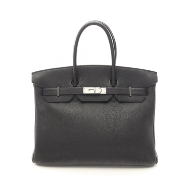 HERMES Birkin 35 Handbag F Togo leather Black Used Women SHW