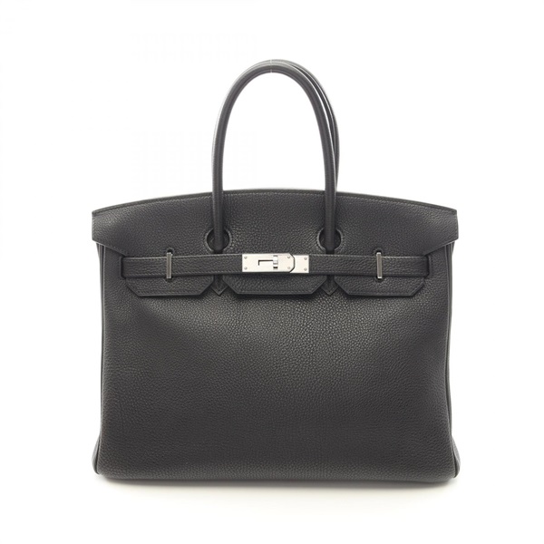 HERMES Birkin 35 Handbag F Togo leather Black Used Women SHW