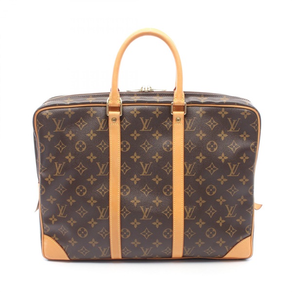 LOUIS VUITTON Porte Document Voyage Briefcase M53361 Monogram leather Brown Used
