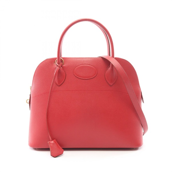 HERMES Bolide31 Shoulder Handbag Courchevel leather Rouge vif Used Women GHW C