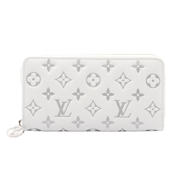LOUIS VUITTON Zippy Wallet Around long purse M12154 Monogram Coussin white LV