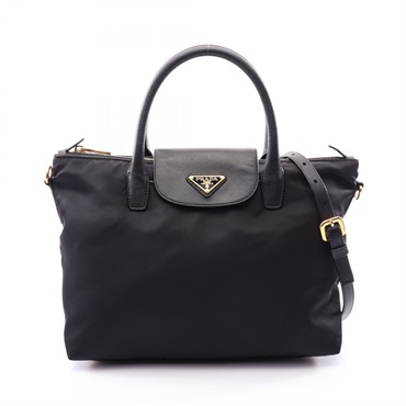 PRADA TESSUTO SAFFIAN Tote Shoulder Crossbody Bag 1BA106 Nylon Saffiano leather