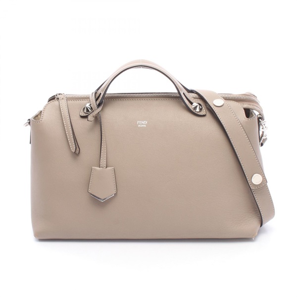 FENDI By the way 2WAY Shoulder Handbag 8BL125 1D5 leather Beige Used Women