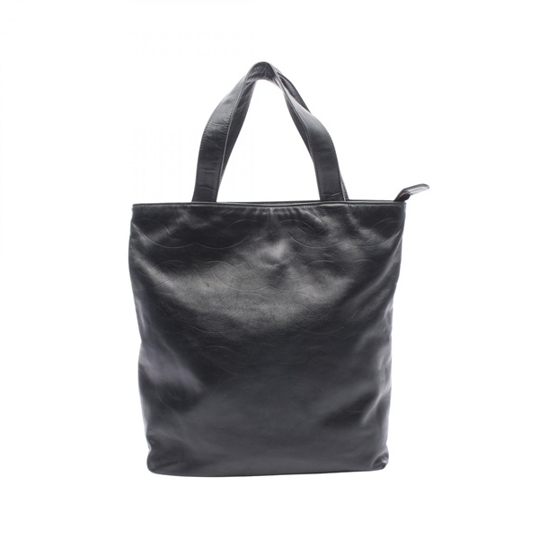CHANEL COCO Mark Tote hand Bag Lambskin Black Used Women GHW