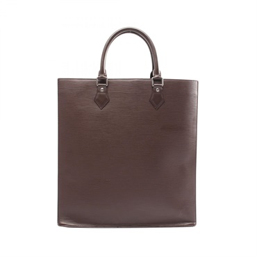 LOUIS VUITTON Sac Plat Tote Bag M5908D Epi leather Brown Moka Used Women