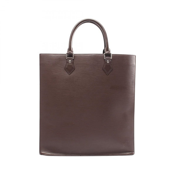 LOUIS VUITTON Sac Plat Tote Bag M5908D Epi leather Brown Moka Used Women