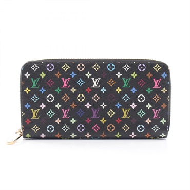 LOUIS VUITTON Zippy wallet Around long purse M60243 Monogram Multicolore Noir LV
