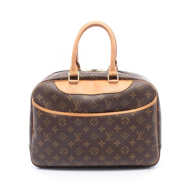 LOUIS VUITTON Deauville Bowling Vanity Handbag M47270 Monogram leather Brown