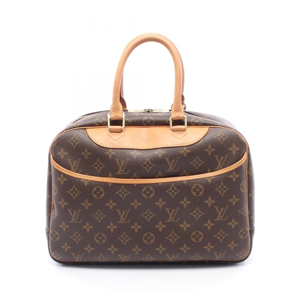 LOUIS VUITTON Deauville Bowling Vanity Handbag M47270 Monogram leather Brown