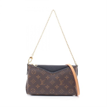 LOUIS VUITTON Pallas Clutch chain shoulder crossbody Handbag M44058 Monogram LV