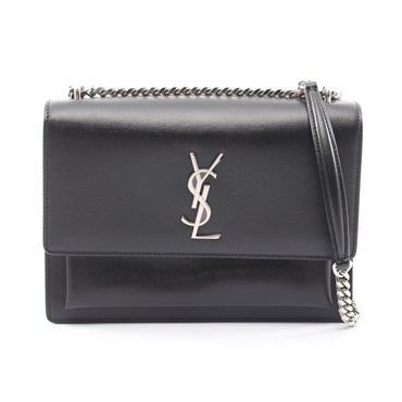 SAINT LAURENT PARIS Sunset Crossbody Chain Shoulder Bag 442906 leather Black