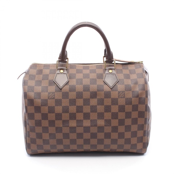 LOUIS VUITTON Speedy 30 Handbag N41531 Damier canvas leather Brown Ebene Used