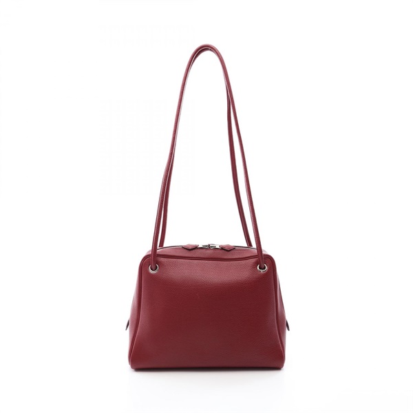 HERMES Tantan GM Shoulder Tote Bag Togo leather Bordeaux Rouge H Used Women SHW