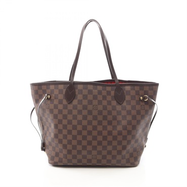 LOUIS VUITTON Neverfull MM Tote shoulder Bag N51105 Damier leather Ebene Used