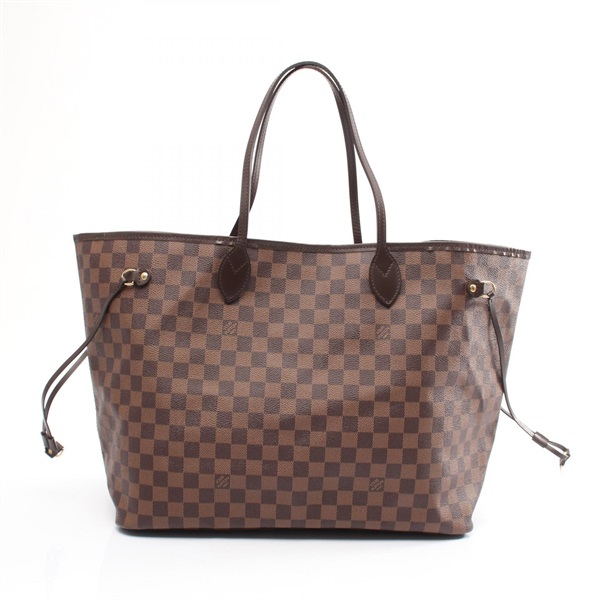 LOUIS VUITTON Neverfull GM Shoulder Tote Bag N51106 Damier Brown Ebene Used