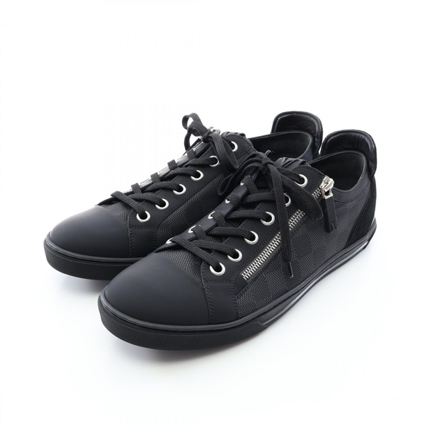 LOUIS VUITTON Adventure Side Zip sneakers shoes #9 Damier graphite rubber Black