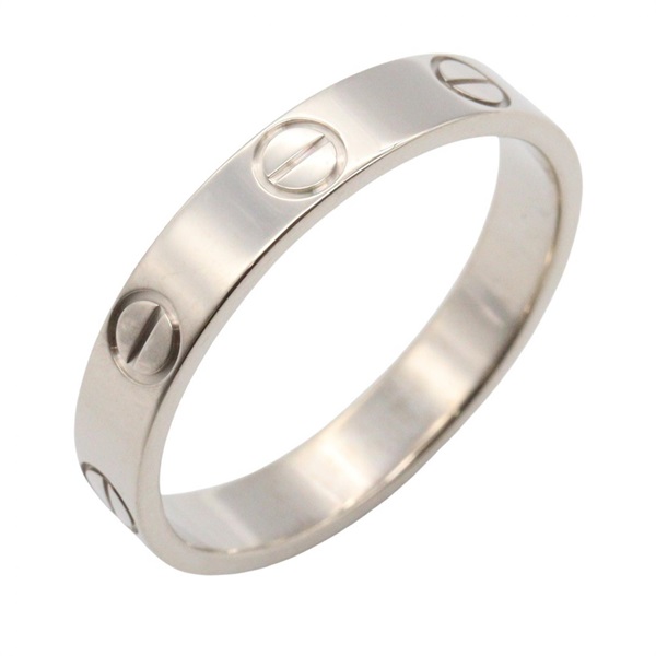 CARTIER Mini Love Ring 18KWG White Gold Used Unisex US size 6.25 #53