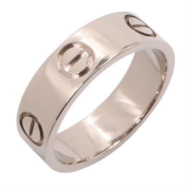 CARTIER Love Ring 18KWG White Gold Used women US size 5.25 #50