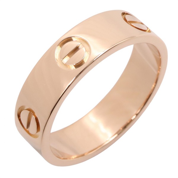 CARTIER Love Ring 18KPG Pink Rose Gold Used women US size 6.25 #53
