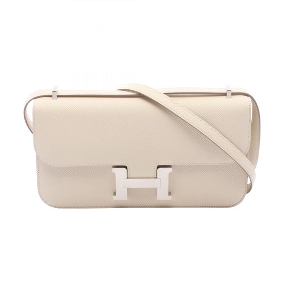 HERMES Constance Elan Miroir Shoulder Bag Epsom leather Beige Cle Used W SHW
