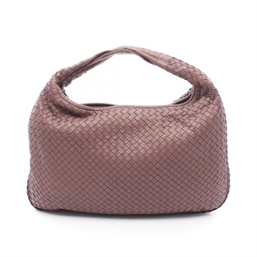 BOTTEGA VENETA Intrecciato Shoulder Bag leather Purple Used Women