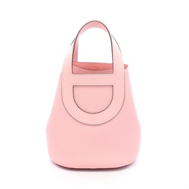 HERMES in the loop 18 Handbag K Taurillon Clemence Swift leather rose sakura SHW