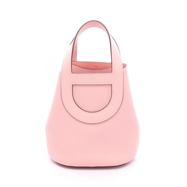 HERMES in the loop 18 Handbag K Taurillon Clemence Swift leather rose sakura SHW