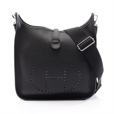 HERMES Evelyne 3 PM Shoulder crossbody Bag Z Taurillon Clemence Black Used SHW