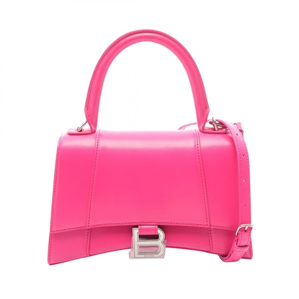 BALENCIAGA Hourglass Small Shoulder Crossbody Handbag 5935461 leather Pink Used