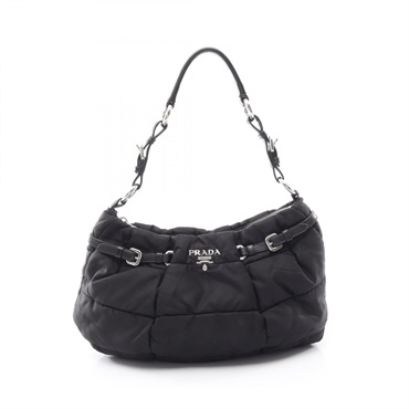 PRADA TESSUTO MICRO Shoulder hand Bag BN1704 Nylon Black Used Women