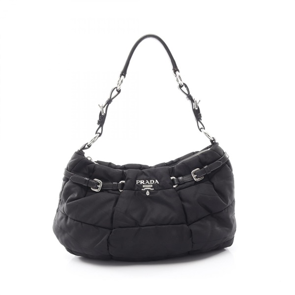 PRADA TESSUTO MICRO Shoulder hand Bag BN1704 Nylon Black Used Women