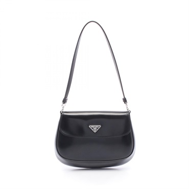 PRADA Cleo Mini Handbag leather Black Used Women