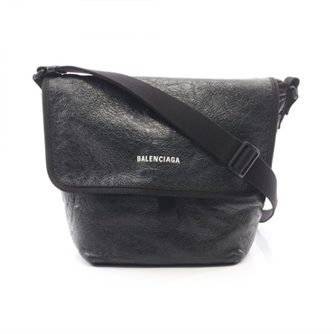 BALENCIAGA Explorer Messenger Shoulder Crossbody Bag 620259 leather Black Used
