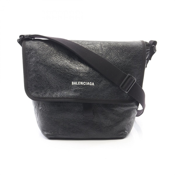 BALENCIAGA Explorer Messenger Shoulder Crossbody Bag 620259 leather Black Used